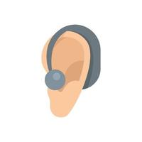ícone de aparelho auditivo, estilo simples vetor