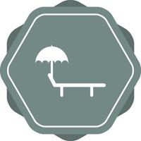 ícone de glifo de vetor de cadeira de banho de sol exclusivo