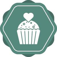 ícone de vetor de cupcake