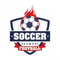 futebol futebol emblema esportes com bola vetor