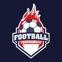 futebol futebol emblema esportes com bola vetor