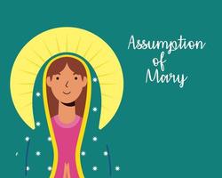 assunção milagrosa da celebração da virgem maria vetor