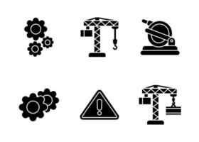 conjunto de ícones de vetores de construção