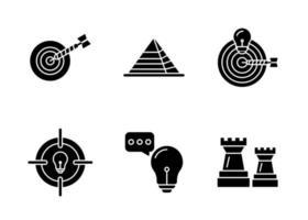 conjunto de ícones vetoriais de definição de metas vetor