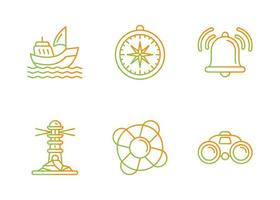 conjunto de ícones de vetores de vela