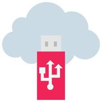 pendrive - ícone de cor plana. vetor