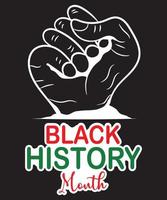 design de camiseta do mês da história negra vetor