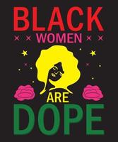 mulheres negras são design de camiseta legal vetor
