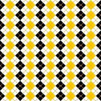 padrão argyle amarelo e preto vetor