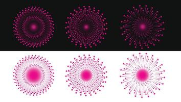 elementos de design de celebração de fogos de artifício para fazer ilustrações de vetores de projetos de iluminação 2