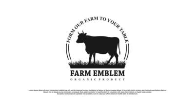 design de logotipo de vaca com conceito exclusivo vetor premium parte 2