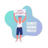 postagem em mídia social de protesto contra mudança climática vetor