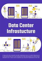 pôster de infraestrutura de data center vetor