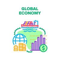 ilustração de cor de conceito de vetor de economia global