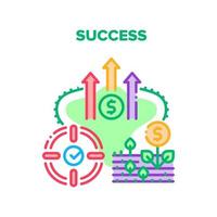 ilustração de cores do conceito de vetor de finanças de sucesso