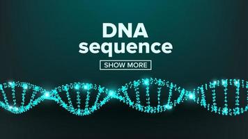 vetor de estrutura de DNA. projeto de laboratório. cromossomo saudável. clonar átomo. teste de mutação. ilustração