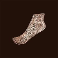 design de arte de ilustração de tornozelo humano vetor