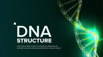 vetor de estrutura de DNA. hélice abstrata. código futurista. ilustração