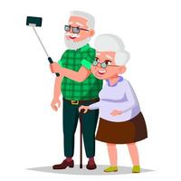 vetor de casal de idosos. avô com avó. conceito social. casal sênior. europeu. ilustração plana isolada dos desenhos animados
