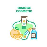 ilustração de cor do conceito de vetor cosmético laranja