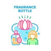 ilustração de cor de conceito de vetor de garrafa de fragrância