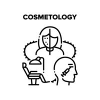 ilustração em vetor preto de cosmetologia