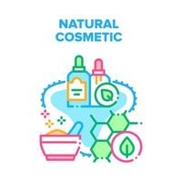 ilustração de cor de conceito de vetor cosmético natural