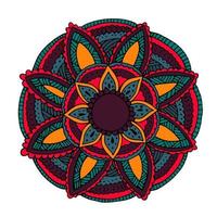 mandala de flores para cartões, gravuras e livros para colorir vetor