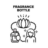 ilustração em vetor preto de garrafa de fragrância