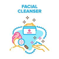 ilustração de cor de conceito de vetor de limpador facial