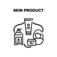 ilustrações pretas do vetor do produto da pele