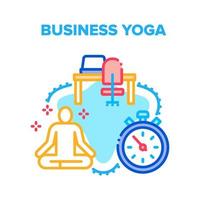 ilustração de cor de conceito de vetor de ioga de negócios