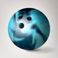 vetor de bola de boliche. ilustração 3D realista. brilhante e limpo
