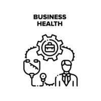ilustração em vetor preto de saúde empresarial