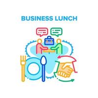 ilustração de cor de conceito de vetor de almoço de negócios