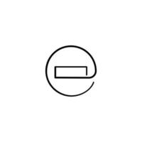 design de ícone de estilo de linha de sinal de parada vetor