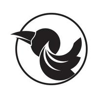 logotipo de ícone de design de ilustrações vetoriais de logotipo de pássaro vetor