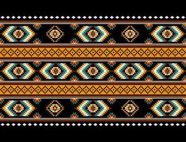 design tradicional geométrico étnico oriental sem costura padrão para fundo, tapete, papel de parede, roupas, embrulho, batik, tecido, vetor, ilustração, estilo bordado. vetor