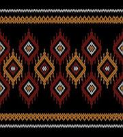 design tradicional geométrico étnico oriental sem costura padrão para fundo, tapete, papel de parede, roupas, embrulho, batik, tecido, vetor, ilustração, estilo bordado. vetor