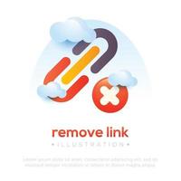 remover ilustração do link vetor