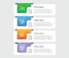 modelo de infográfico de negócios de etapas da linha do tempo vetor