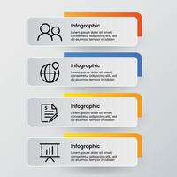 design de etapas de infográfico de negócios vetor