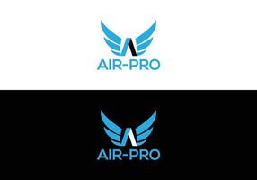 air pro resumo inicial de uma carta design de logotipo moderno vetor