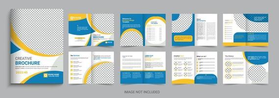 conjunto de design de modelo de brochura de perfil de empresa de negócios corporativos vetor