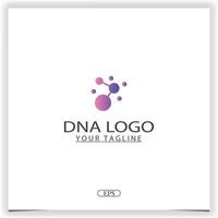 ícone para tecnologia científica, logotipo de dna design de modelo elegante premium vetor eps 10