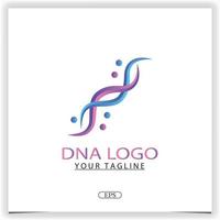 ícone para tecnologia científica, logotipo de dna design de modelo elegante premium vetor eps 10