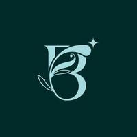 logotipo de beleza floral elegante logotipo real b vetor