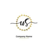 caligrafia inicial e design de logotipo de assinatura com círculo. logotipo manuscrito de design bonito para moda, equipe, casamento, logotipo de luxo. vetor