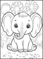 desenhos de animais fofos para colorir para crianças 17382430 Vetor no  Vecteezy