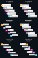 nosso pacote de infográficos vetoriais fará com que sua apresentação de negócios se destaque. vetor